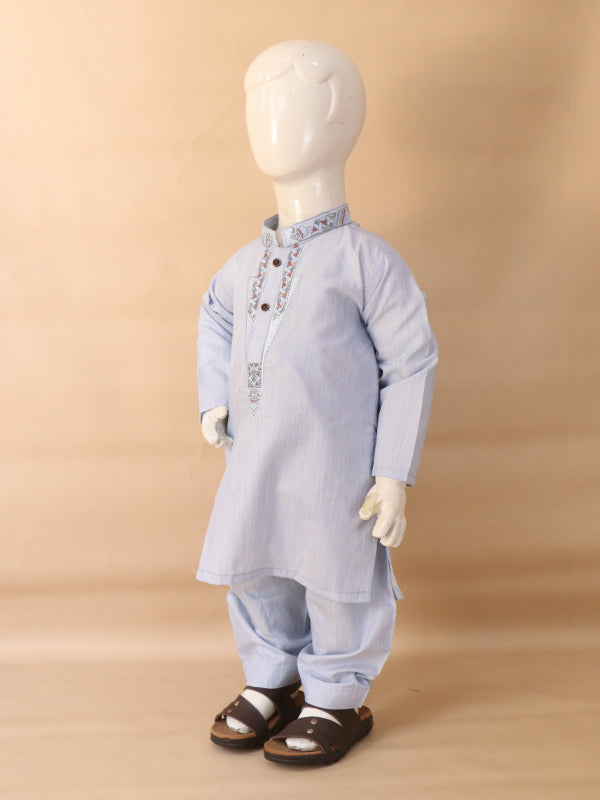 BKS38 IM Boys Shalwar Kameez Suit 2Yrs - 14Yrs Light Blue