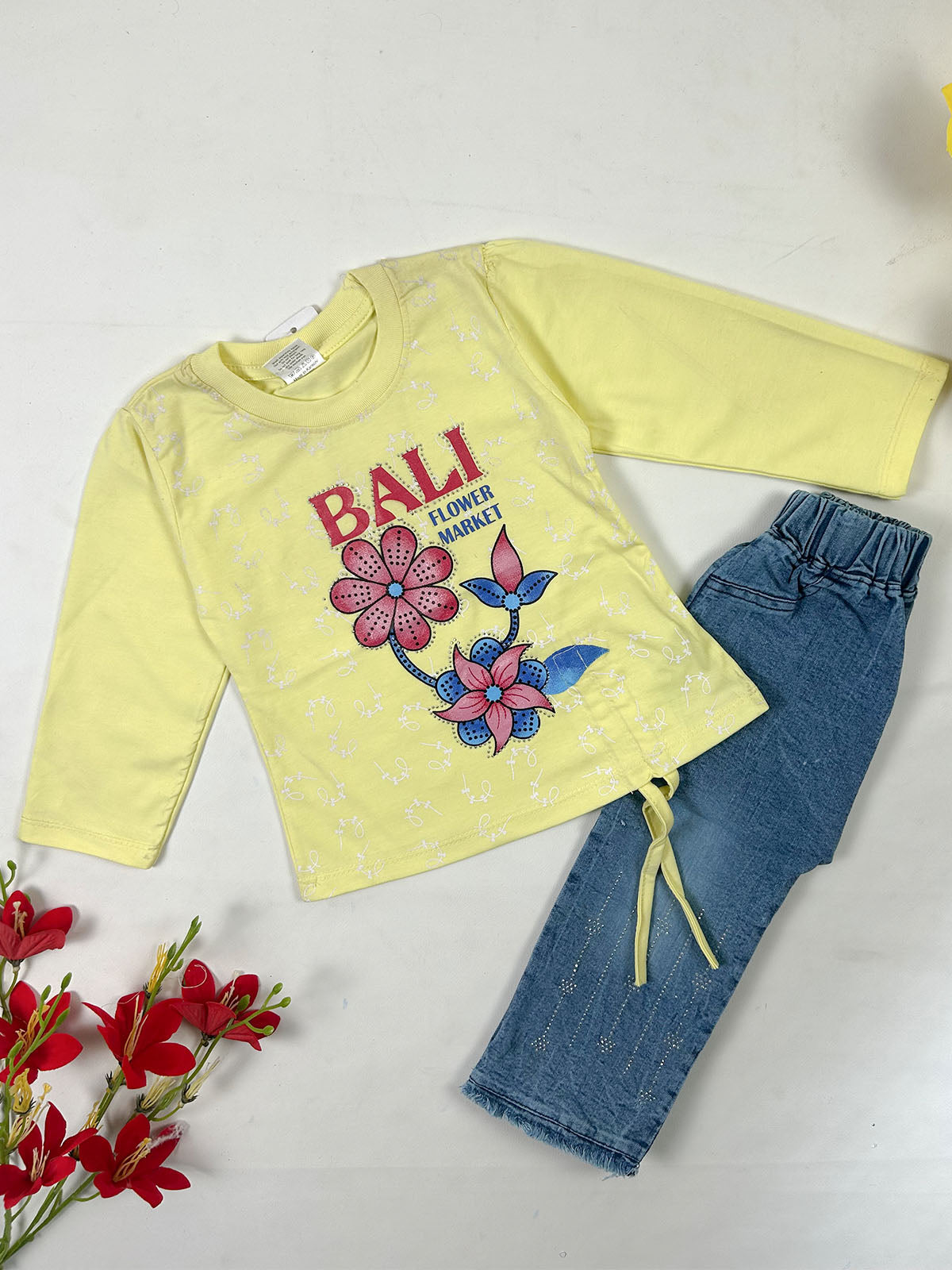 1Yr - 4Yrs Yellow Bali Suit For Girls GS579