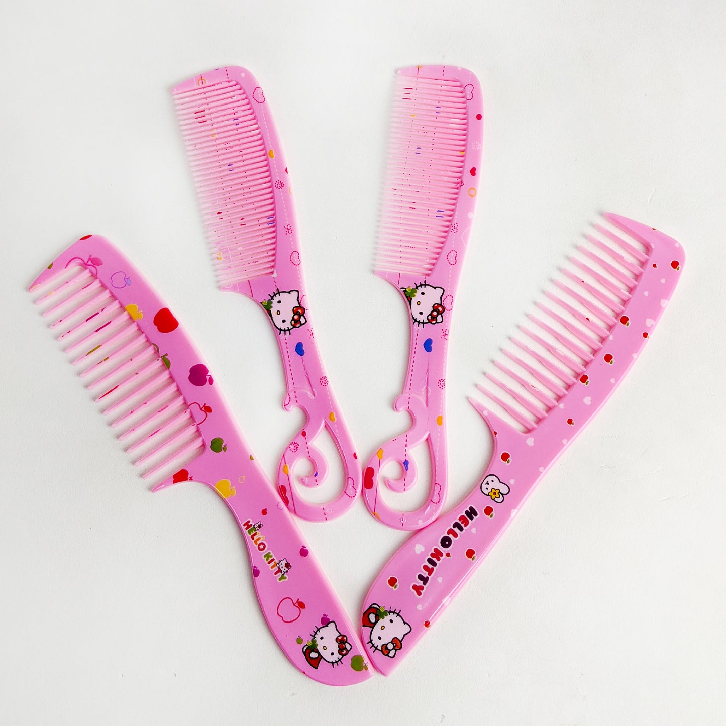 Pack Of 4 Pink Hair Combs