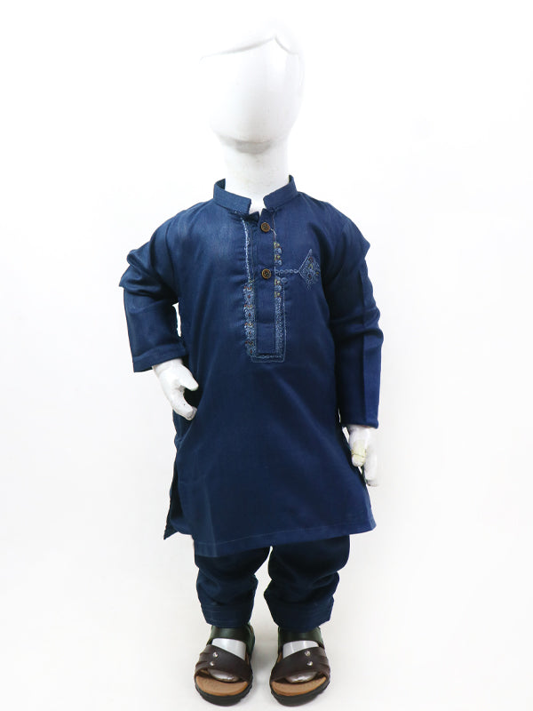 BKS25 IQ Boys Shalwar Kameez Suit 2Yrs - 14Yrs Dark Blue