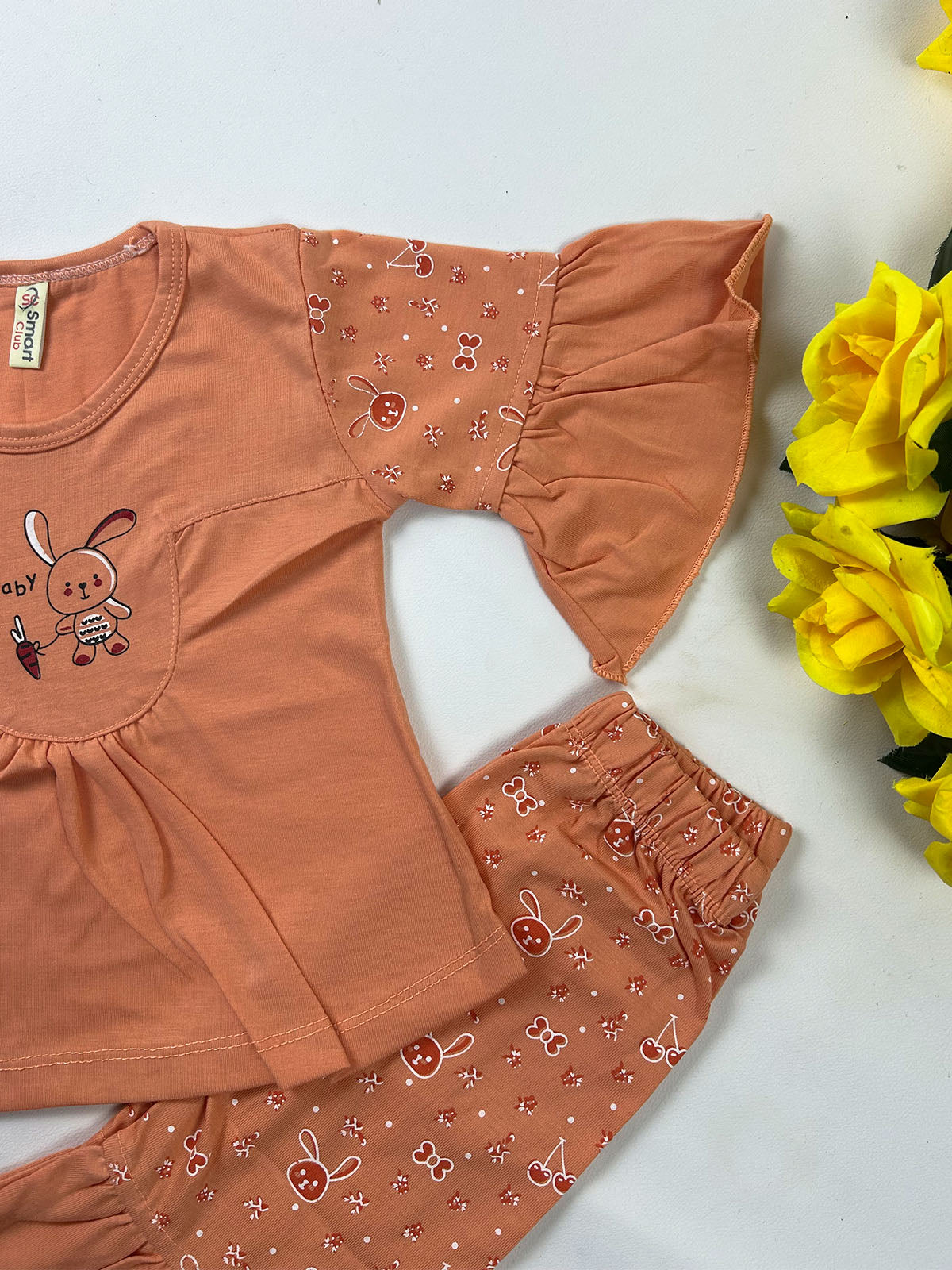 1Yr - 4Yrs Peach Suit For Girls GS572
