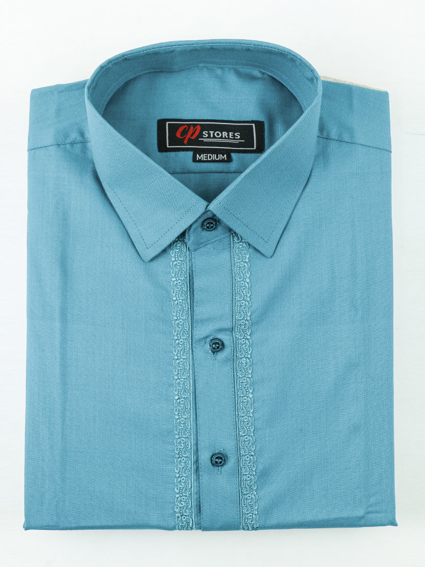 461/2E Men's Kameez Shalwar Stitched Suit Shirt Collar SB