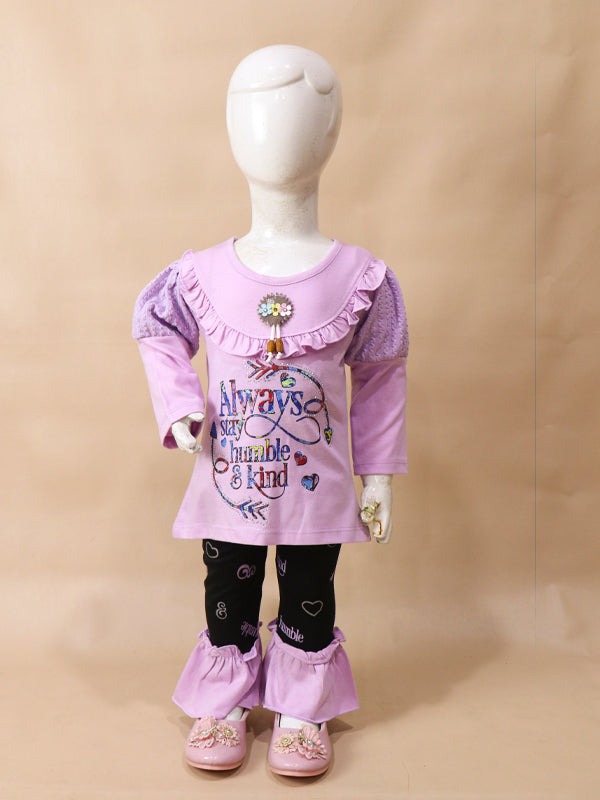 1Yr - 4Yrs Kind Light Purple Suit For Girls BGF GS51