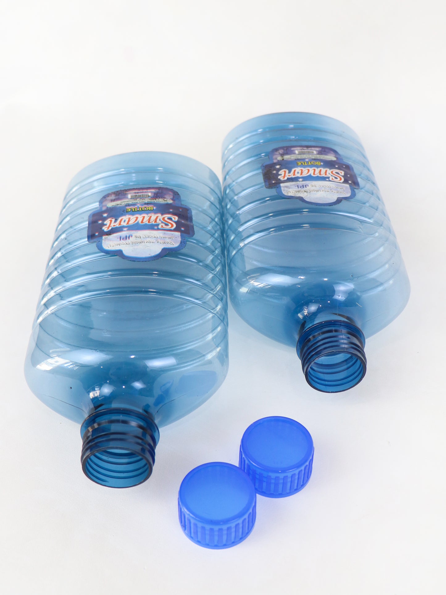 Smart Round Transparent Water Bottle Blue
