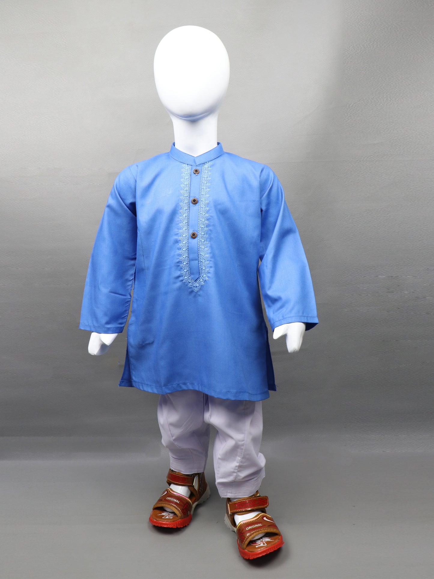 2Yrs - 14Yrs 681 Blue Kameez Shalwar Suit For Boys BKS109