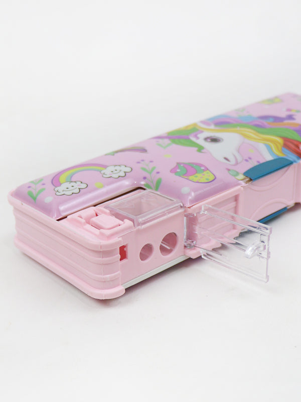 PB18 Pencil Box with 2 Sharpeners For Kids Pink