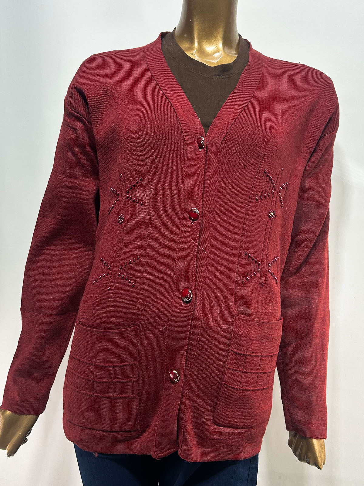 Pink Full Sleeves Sweater For Women WSW110