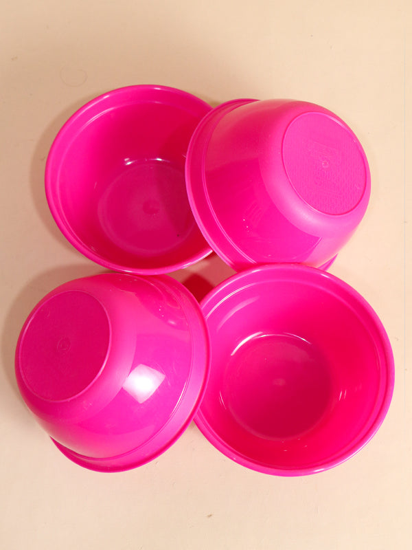 Pink Pack Of 4 Plastic Bowls MB13