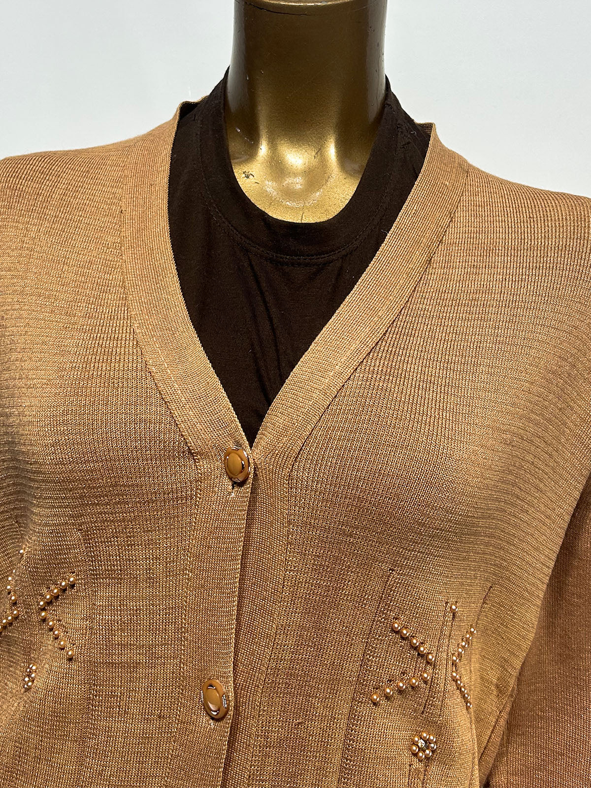 Brown Full Sleeves Sweater For Women WSW111