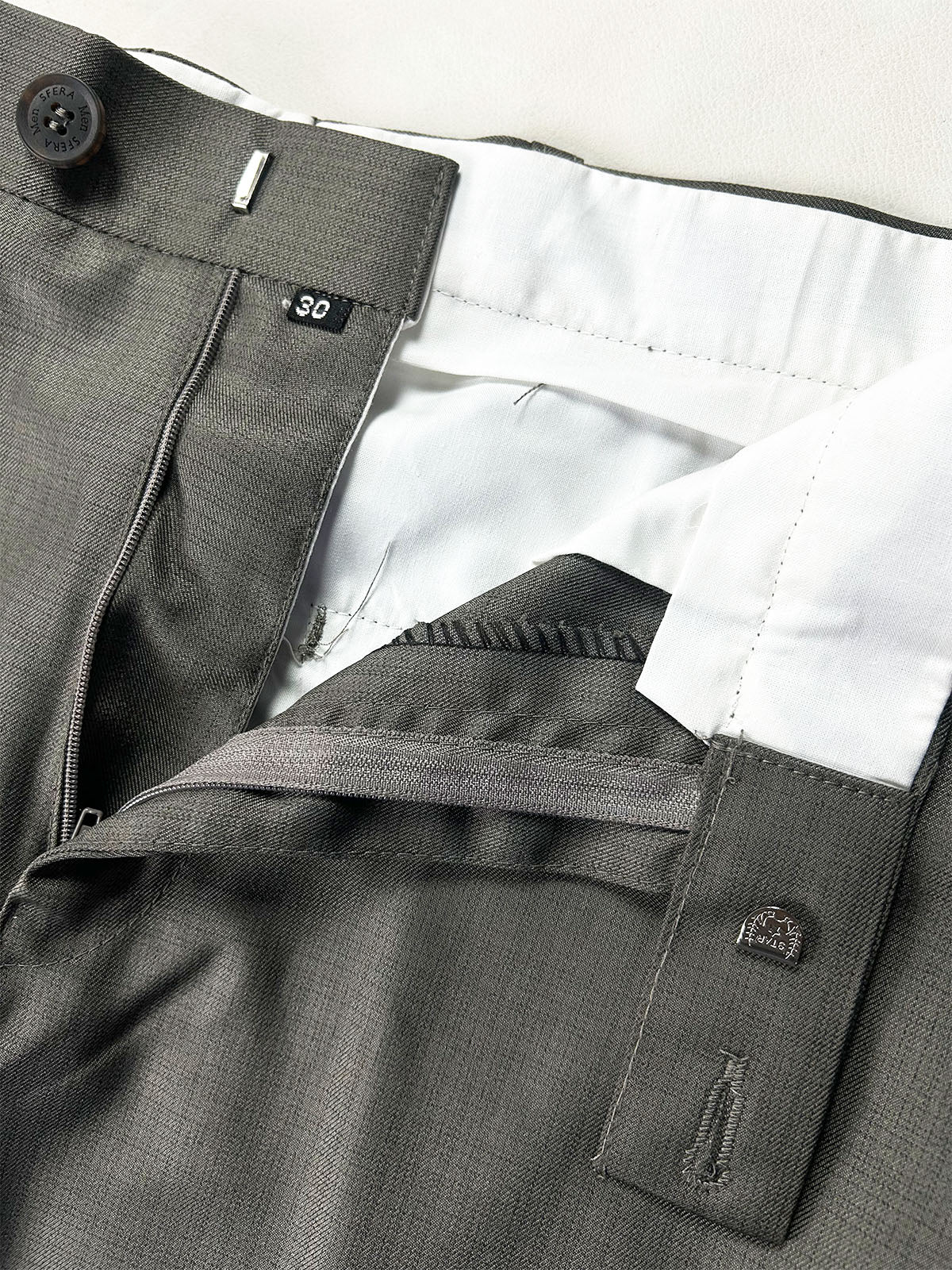 Steel Grey Formal Dress Pant For Men MFP111