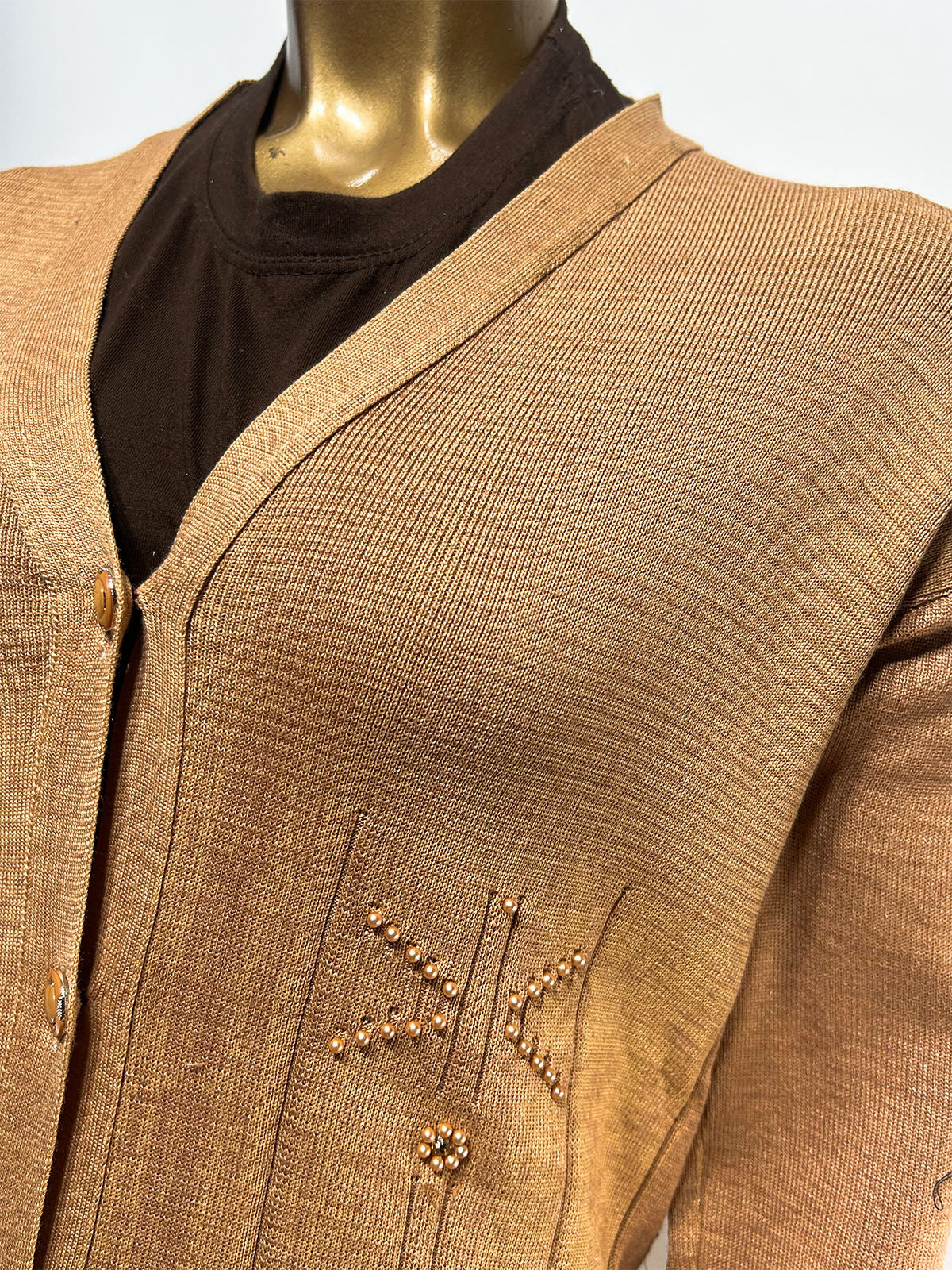 Brown Full Sleeves Sweater For Women WSW111