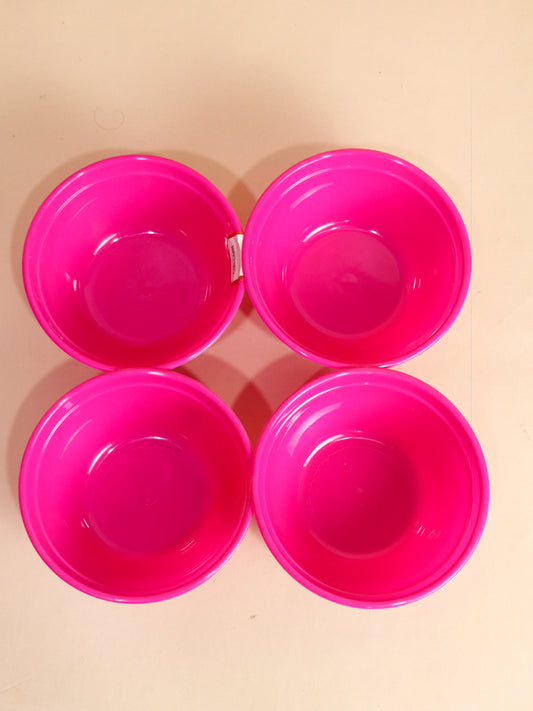 Pink Pack Of 4 Plastic Bowls MB13