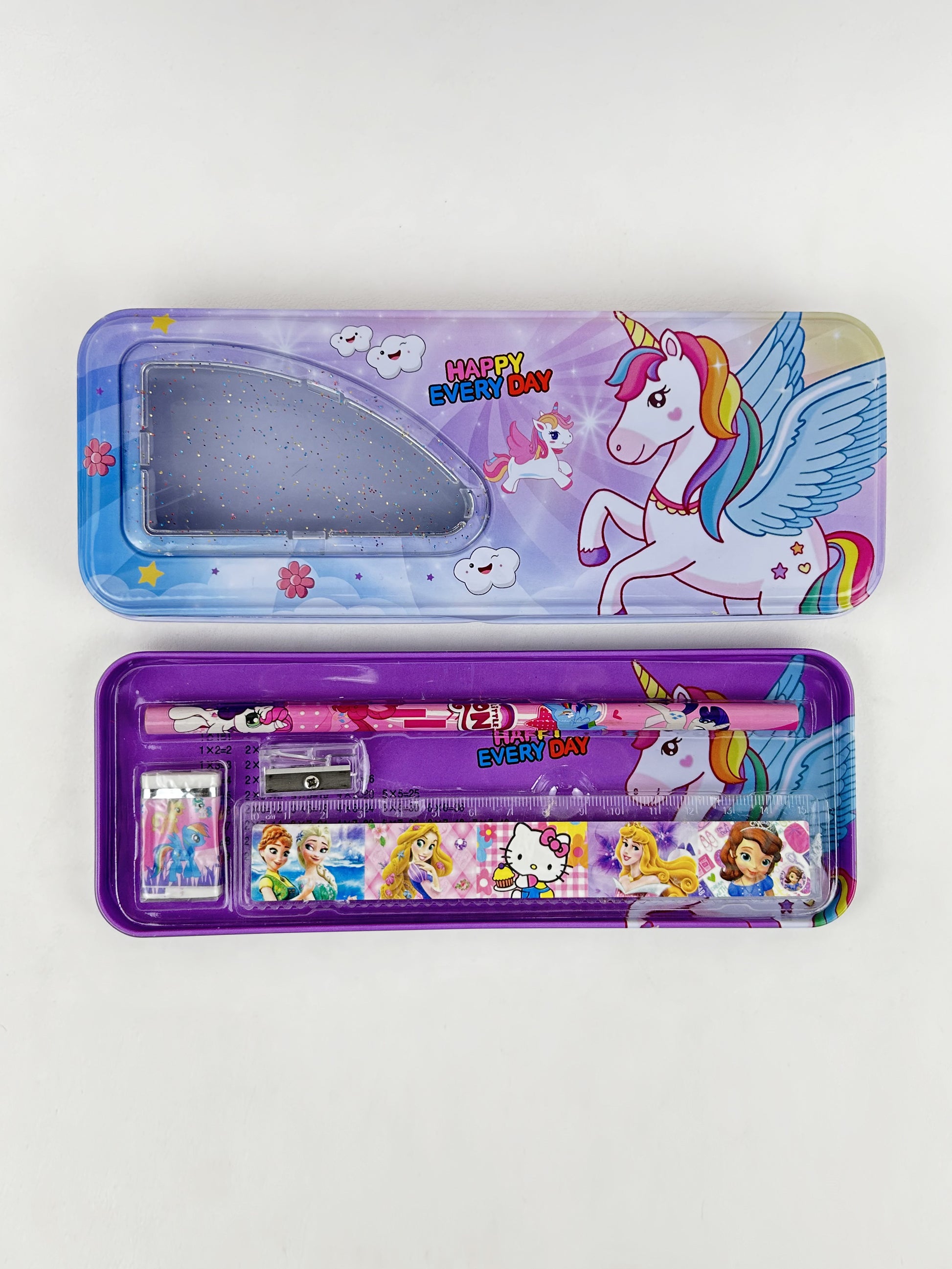 Pencilbox Pencil Case With Sharpener Happy Unicorn Pencil Box With