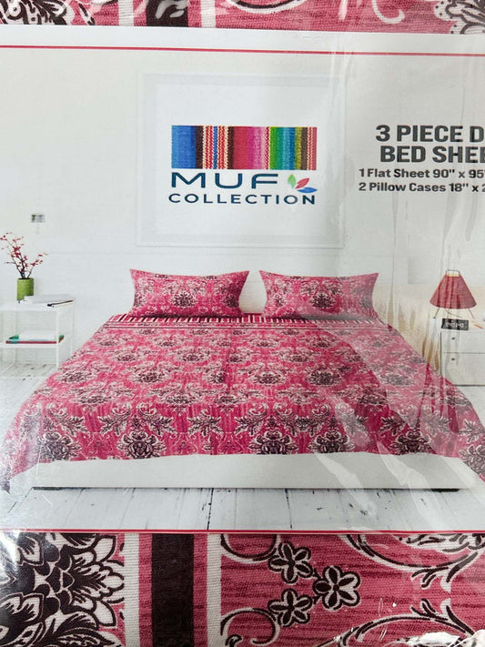 3Pc Double Bed Sheet BS112