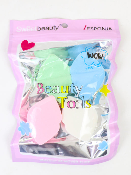 Pack Of 4 Makeup Sponge Beauty Blender Puff Multicolor