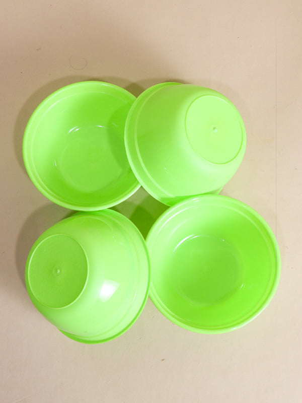 Light Green Pack Of 4 Plastic Bowls MB13