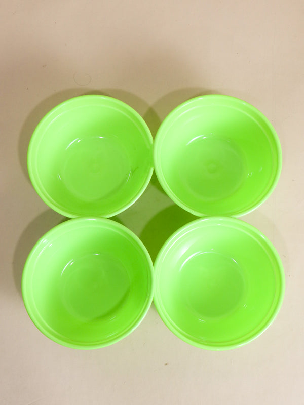 Light Green Pack Of 4 Plastic Bowls MB13