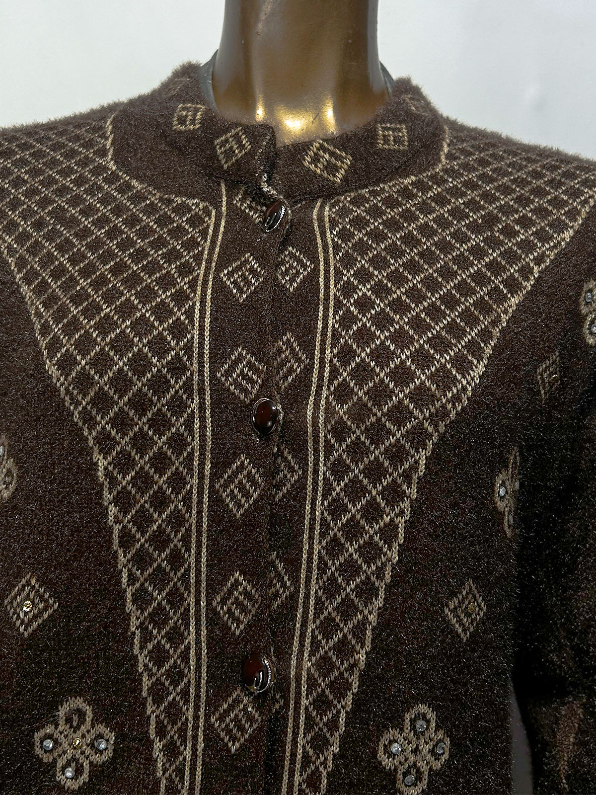 Brown Full Sleeves Sweater For Women WSW115