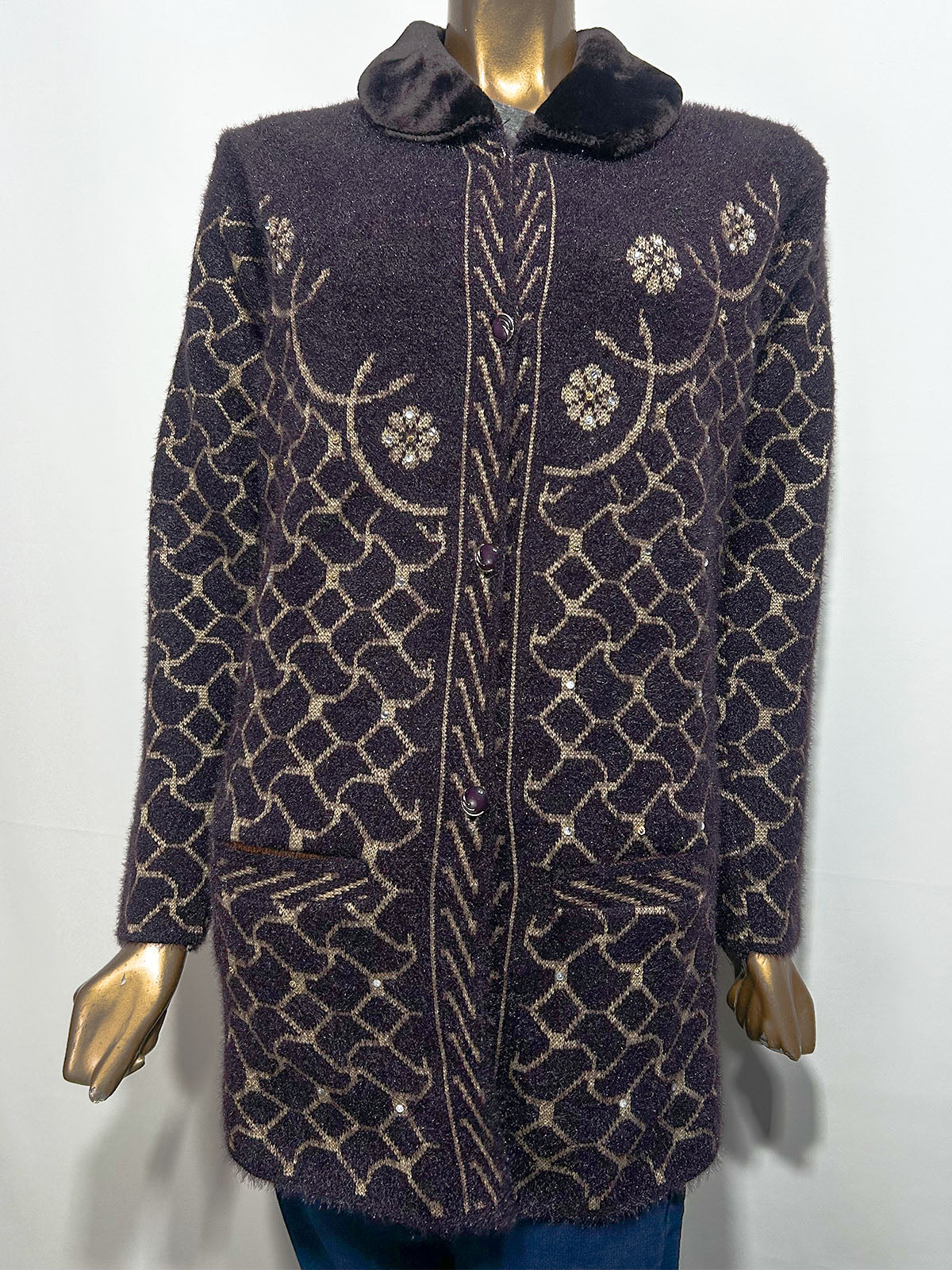 Charcoal Full Sleeves Sweater For Women WSW116