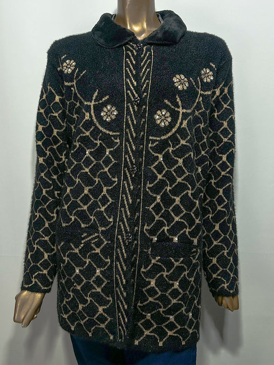 Black Full Sleeves Sweater For Women WSW118
