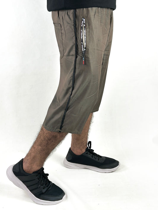 Light Brown Cargo 3-QTR Short for Men AA MS118