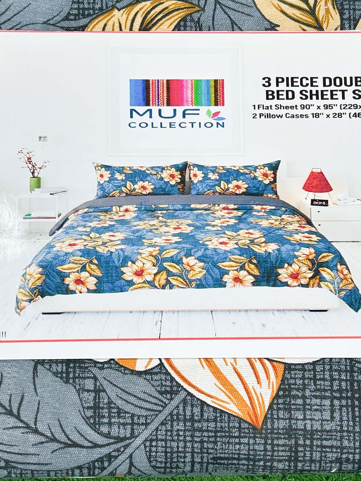 3Pc Double Bed Sheet BS119