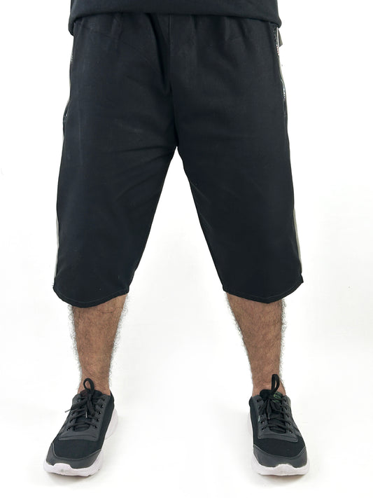 Black Cargo 3-QTR Short for Men AA MS119