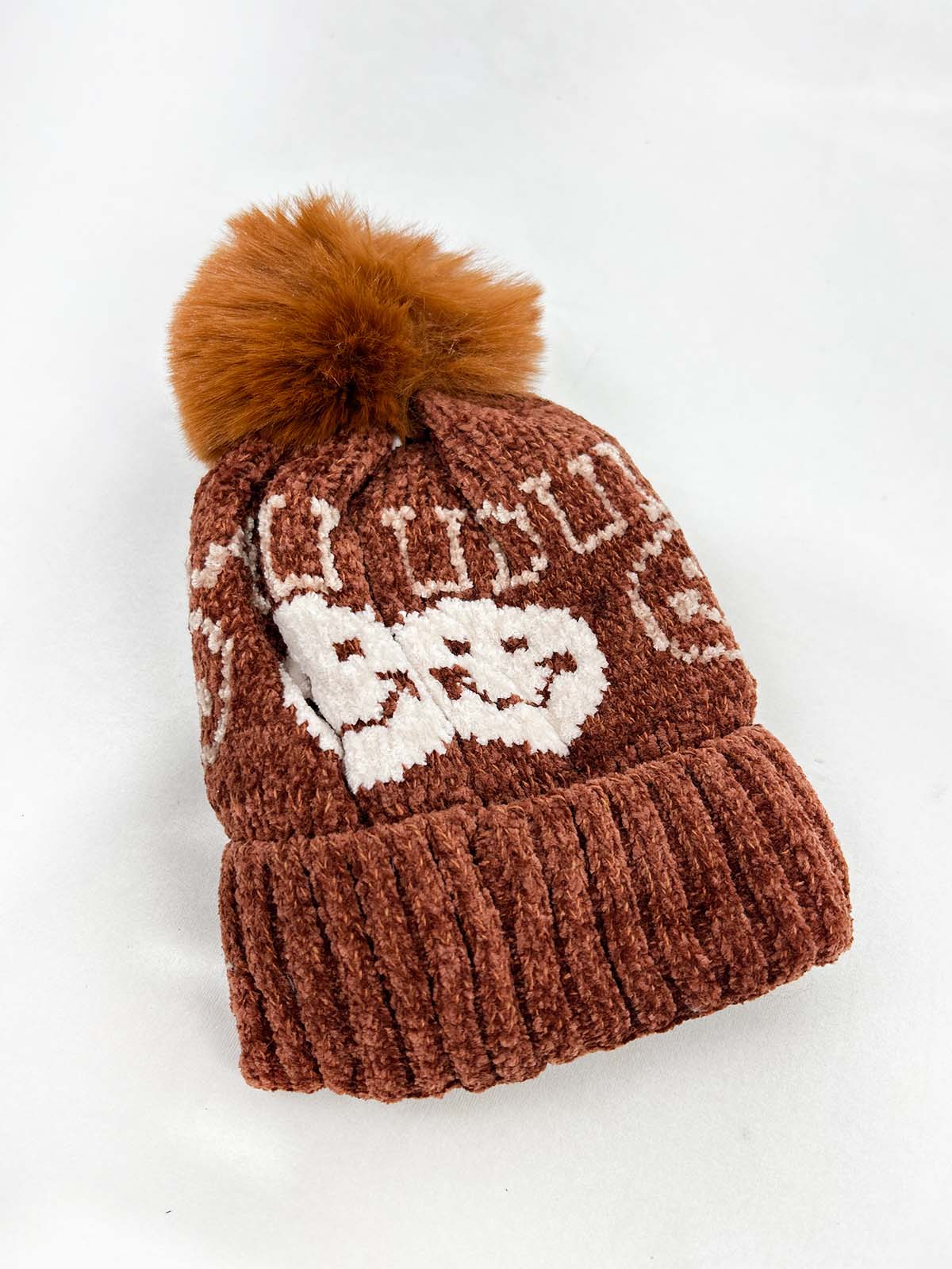 Smile Brown Beanie Winter Cap For Kids BWC35