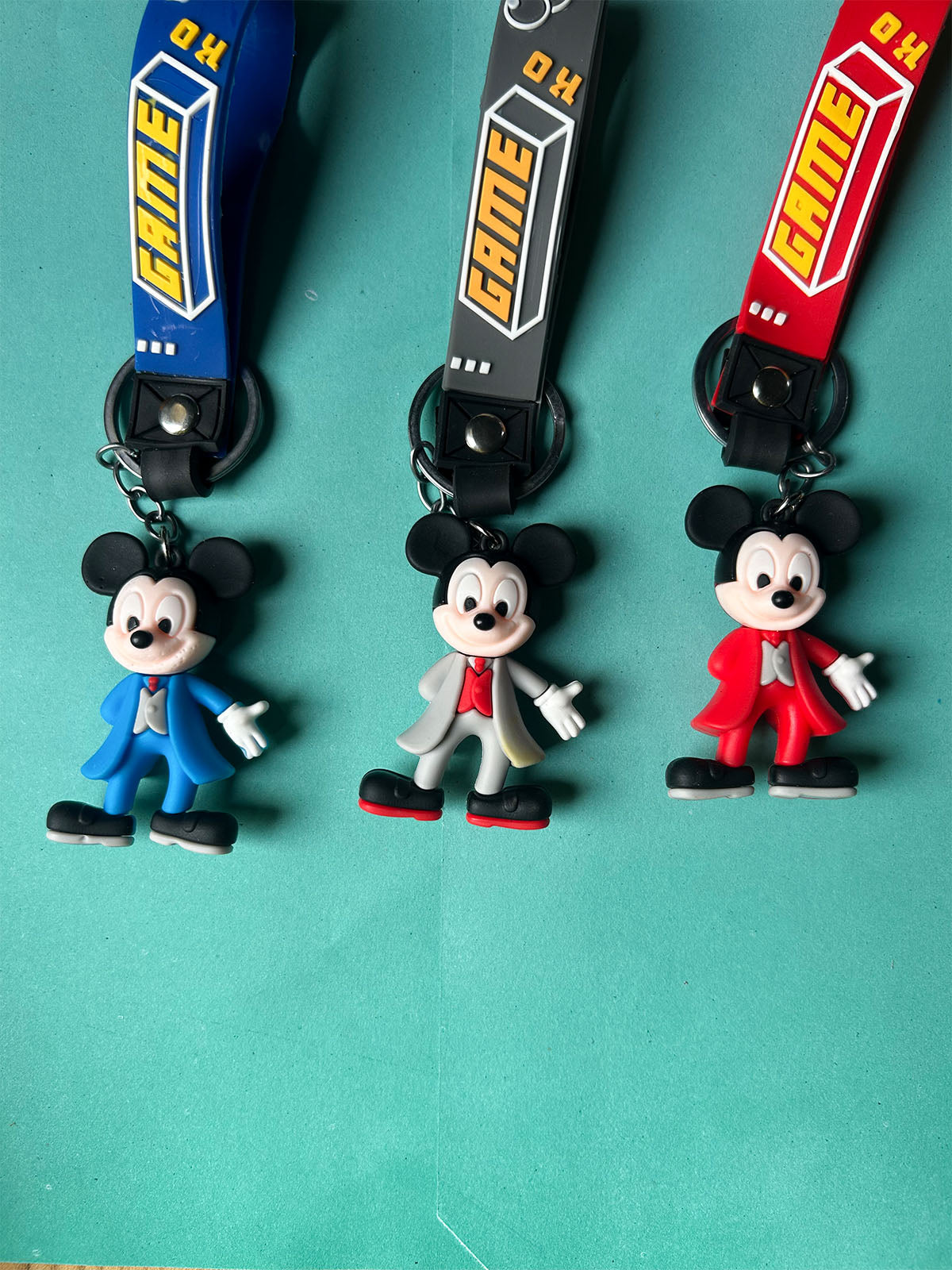 KC37 Pack of 3 Mickey Mouse Key Chain Multicolor