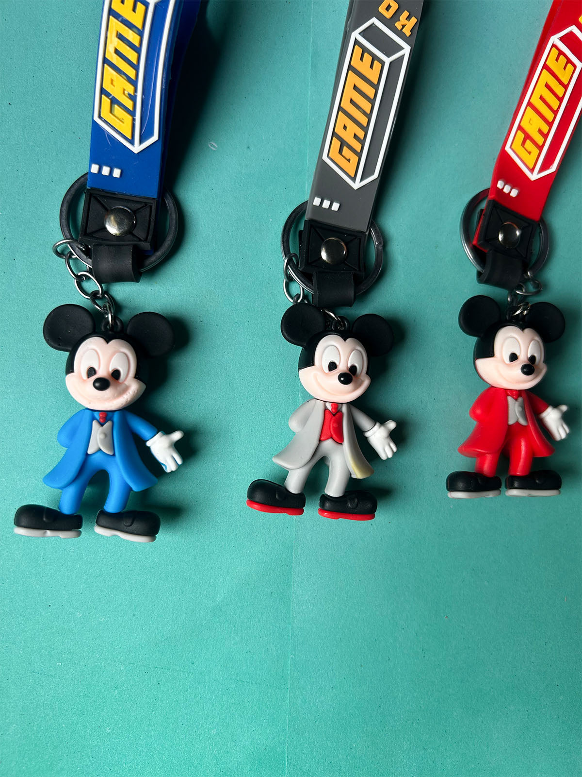 KC37 Pack of 3 Mickey Mouse Key Chain Multicolor