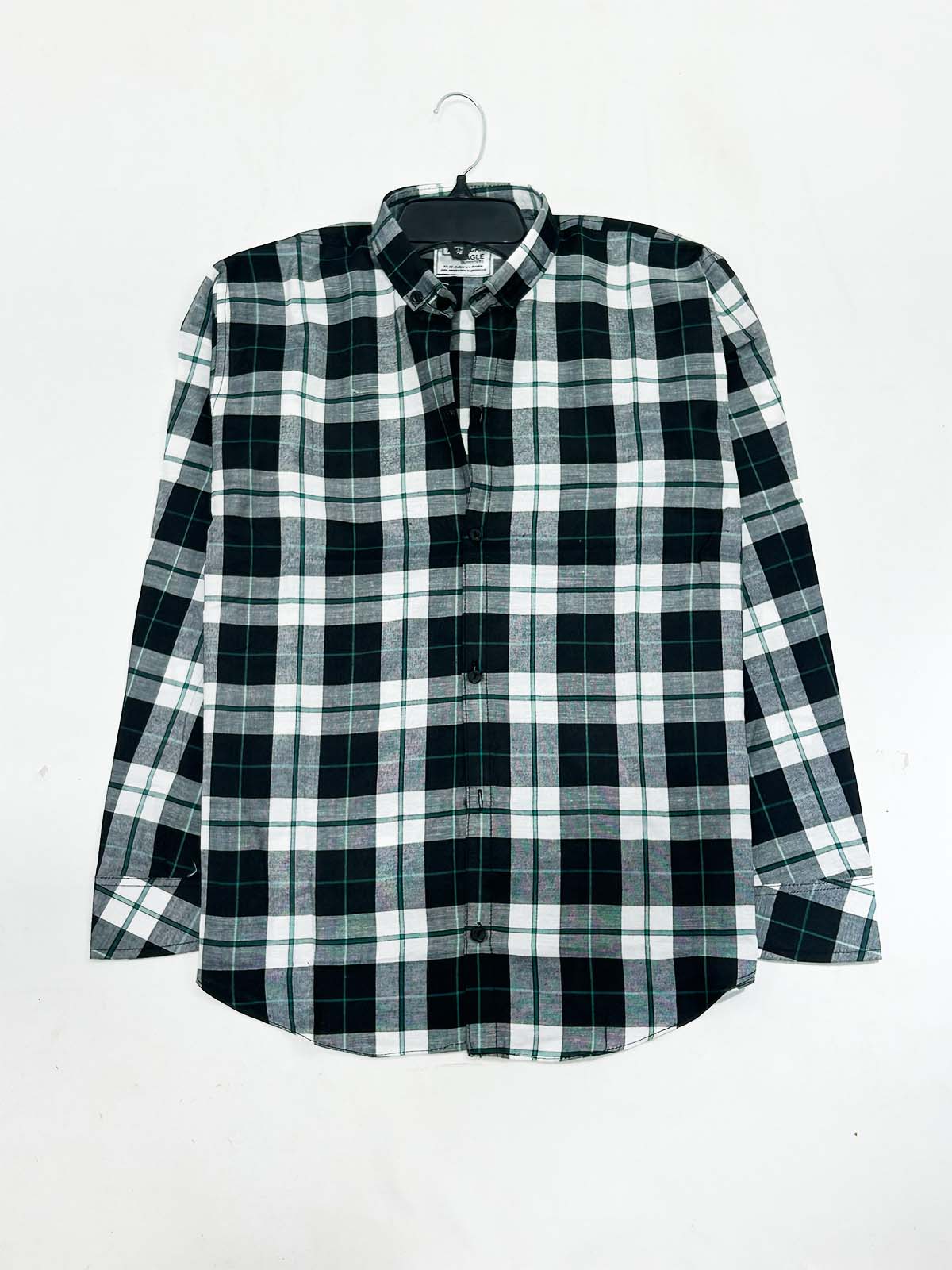 Black Checks Casual Shirt For Men MCS132