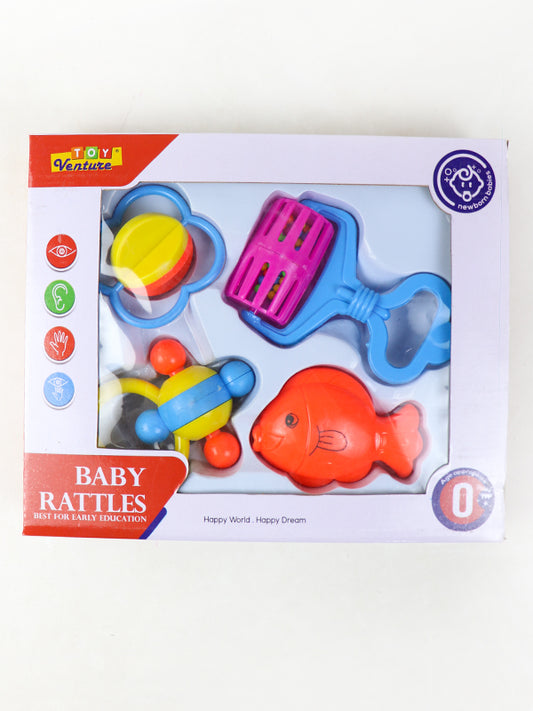 TOY11 4 PCs Baby Rattles Set