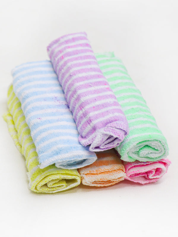 Pack of 6 Newborn Roll Towel Set Multicolor