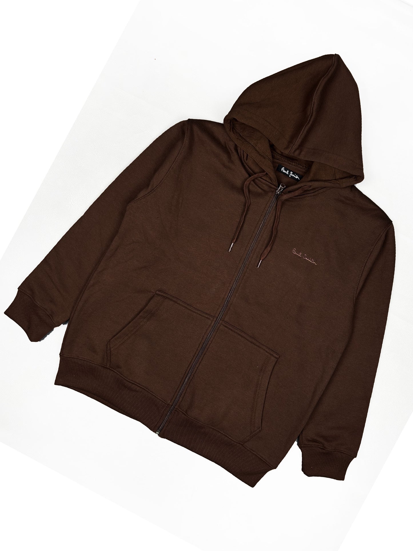 Dark Brown Zipper Hoodie For Men MH30