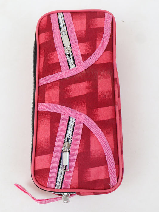 PB26 Checks Pencil Case for Kids Pink