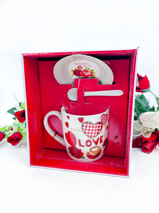 Coffee Mug with Spoon & Lid Set CM33
