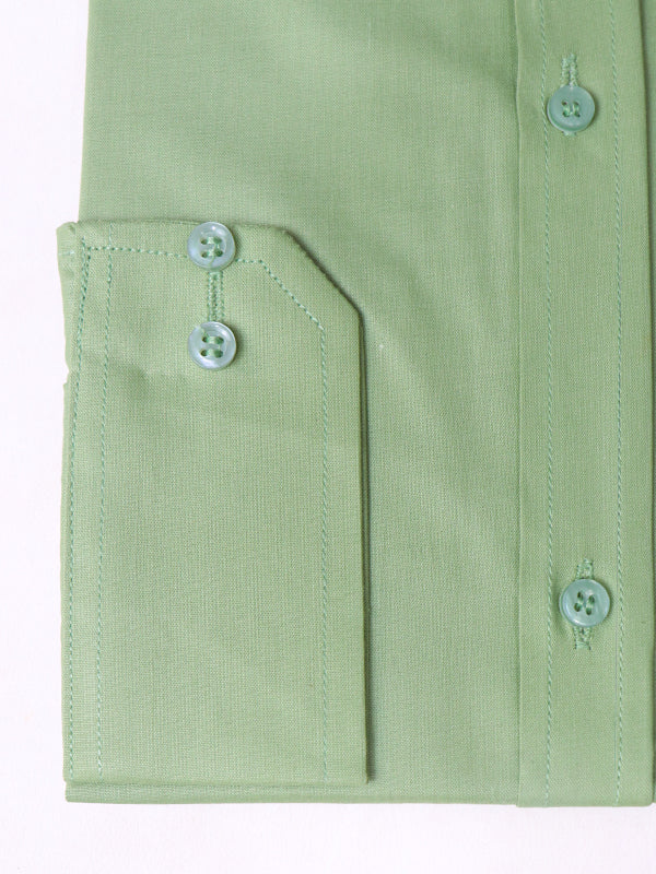 Light Green Plain Formal Dress Shirt For Men AZ MFS64