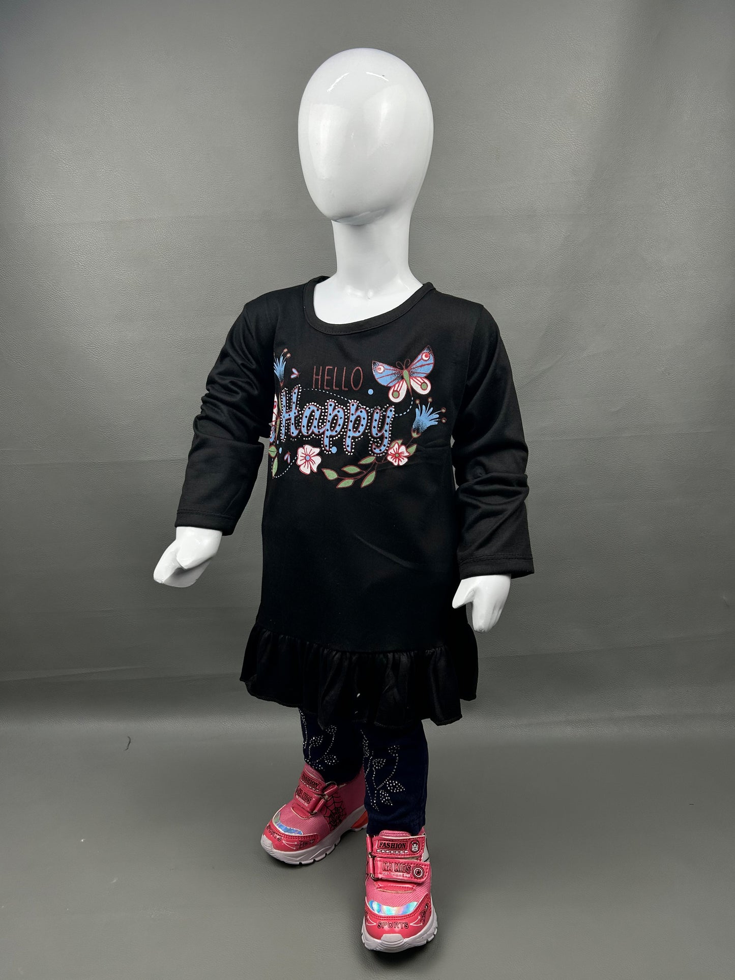 3Yr - 6Yrs Happy Black Suit For Girls IC GS106