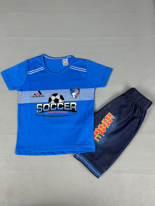 1Yr - 4Yrs Soccer Blue Suit For Kids RZ BS269