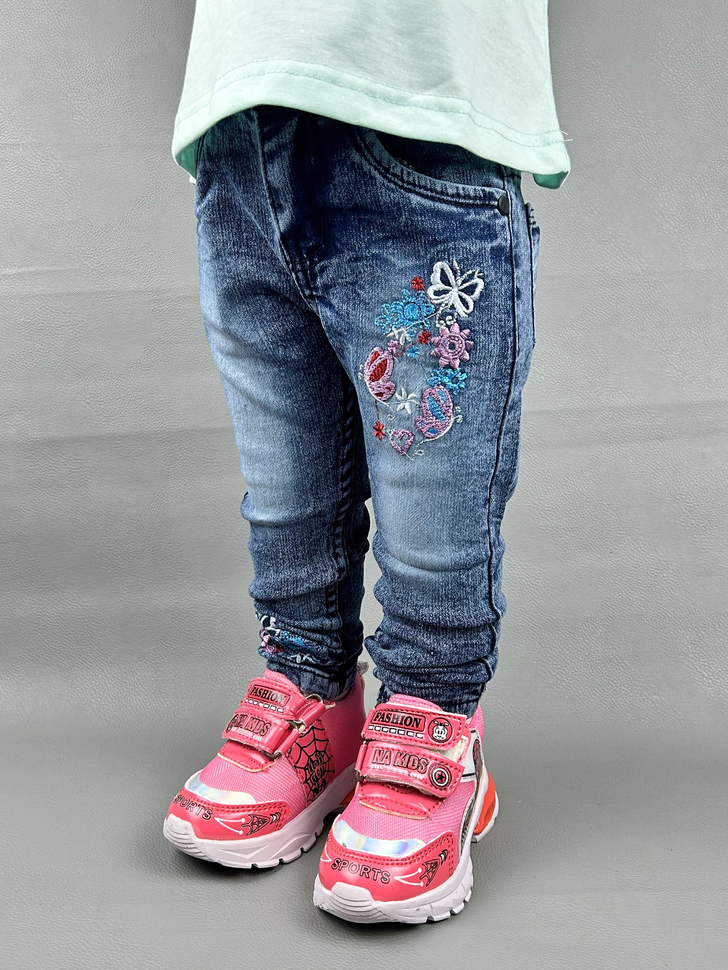 3Yrs - 13Yrs Light Blue Stretchable Denim Jeans For Girls GJ07