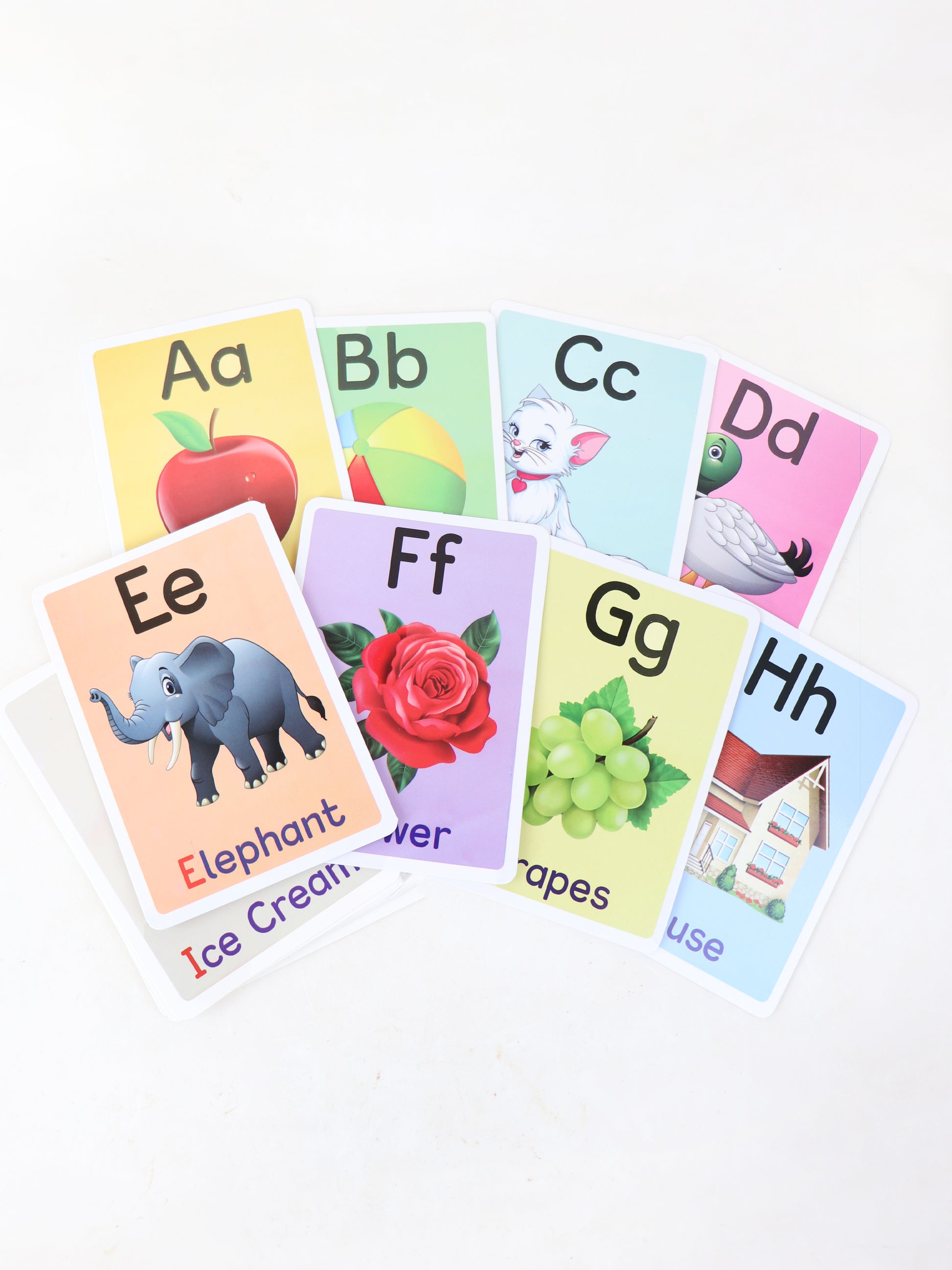 English Alphabets Capital & Small 24 Jumbo Flash Cards The Cut Price