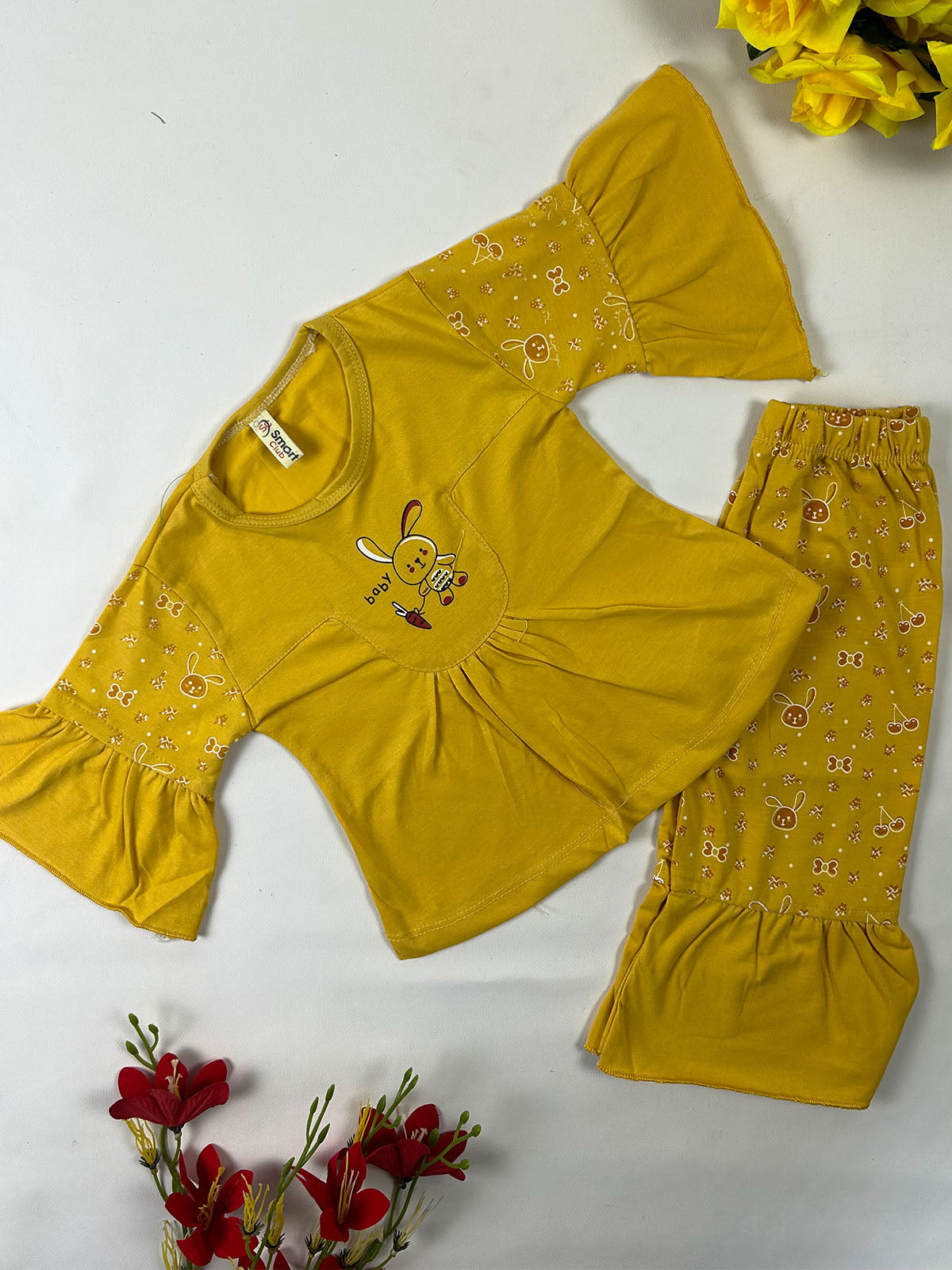 1Yr - 4Yrs Yellow Suit For Girls GS573