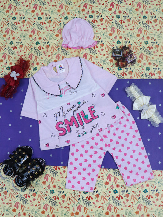 0Mth - 3Mth Smile Pink Baby Suit For Newborn NBS80