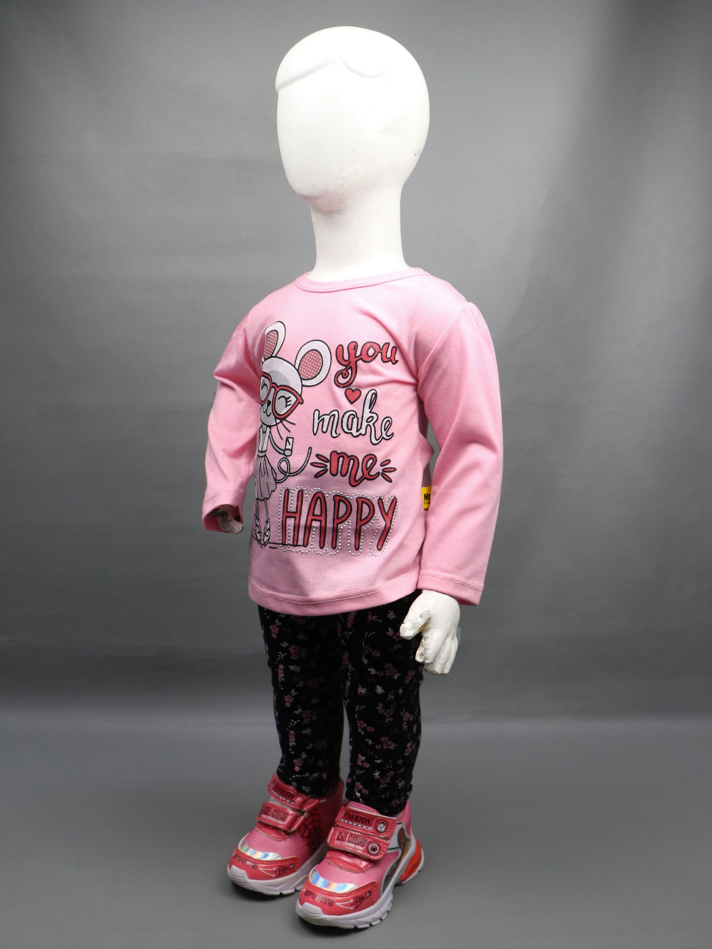 1Yr - 4Yrs Happy Pink Suit For Girls RZ GS87