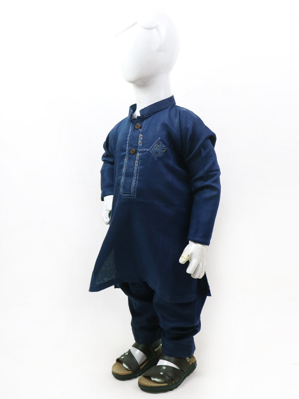 BKS25 IQ Boys Shalwar Kameez Suit 2Yrs - 14Yrs Dark Blue