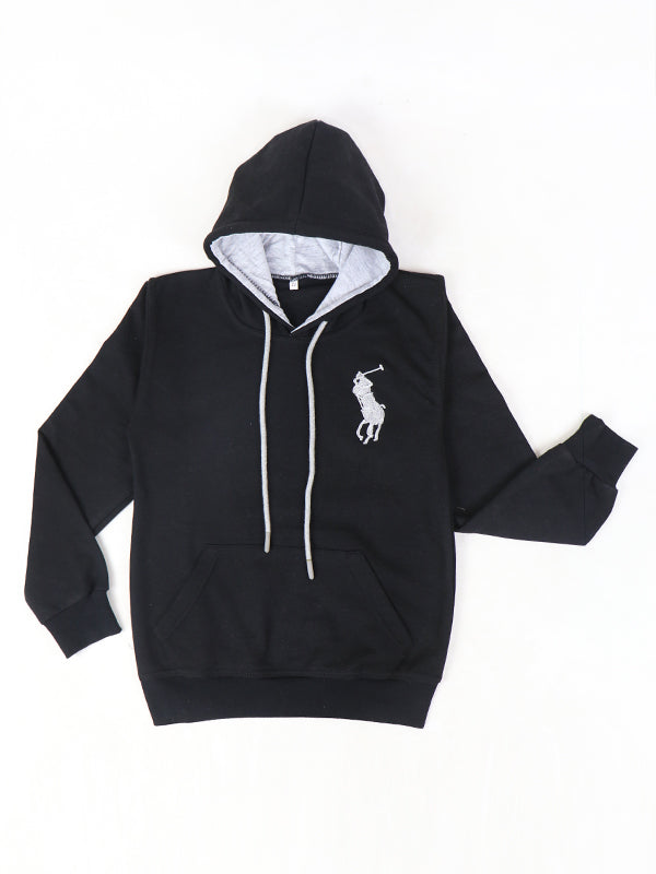 KH11 Kids Pullover Hoodie 4Yrs - 9Yrs Polo Black