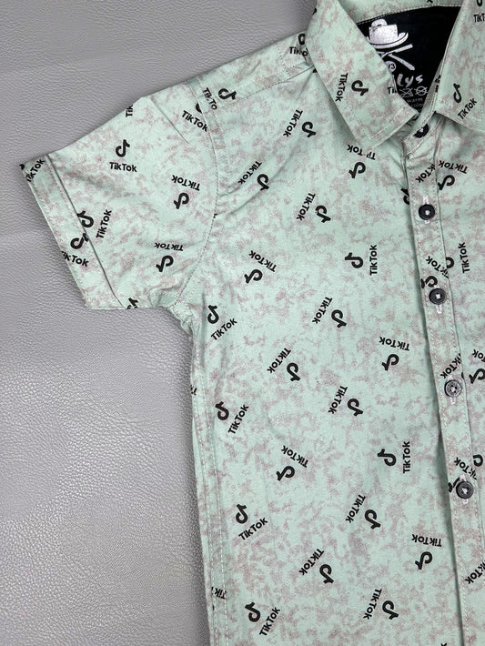 4Yrs - 8Yrs Mint Green Casual Shirt for Boys BCS45