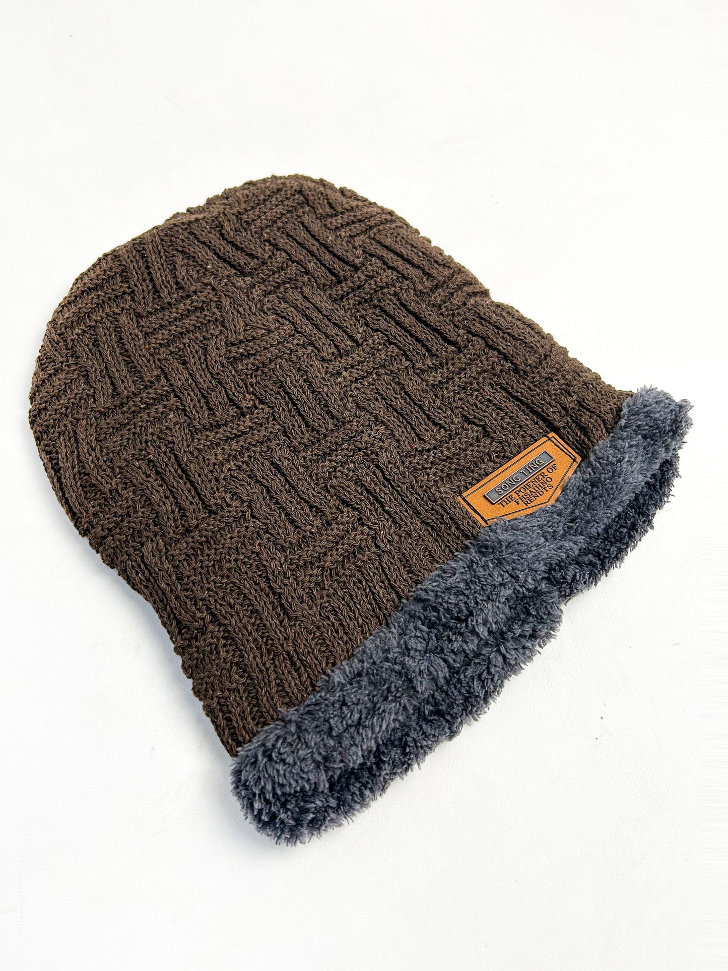 Brown Multidesign Beanie Winter Cap For Men BWC04