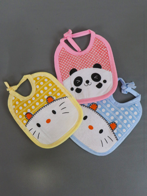 Pack Of 3 Soft and Absorbent Bibs for Newborns D-09