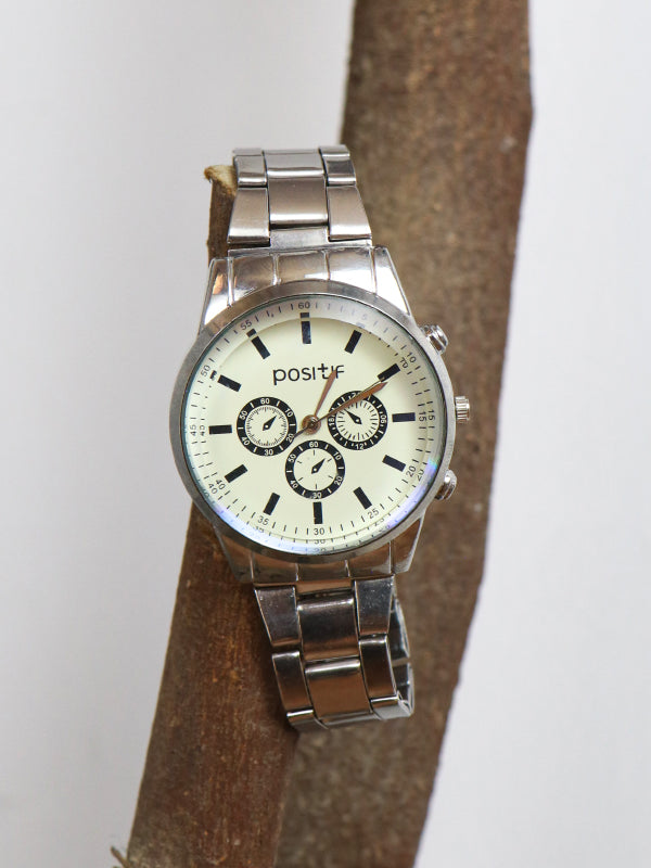 MW07 Men's Stainless Steel Watch Off White